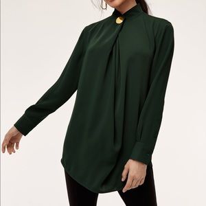 Aritzia Babaton Howie Blouse in Black XS